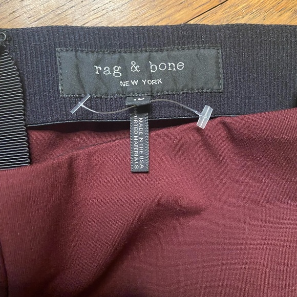 rag & bone Burgundy Side-Stripe Tailored Pants – Size 10 - Picture 9 of 9